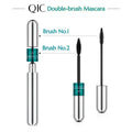Transform Your Lashes with QIC Double Effect 4D Waterproof Mascara - Long Curling & Thickening Formula with Dual Brush Heads