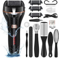 Revitalize Your Feet with the Electric Foot File Callus Remover - Rechargeable Pedicure Kit with 3 Roller Heads and 2 Speed Settings for Smooth, Soft Skin