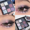 Unleash Your Inner Artist with the 9-Color Dark Punk Smoked Eyeshadow Palette – Vibrant Black, Purple, and Earthy Hues for Stunning Makeup Looks!