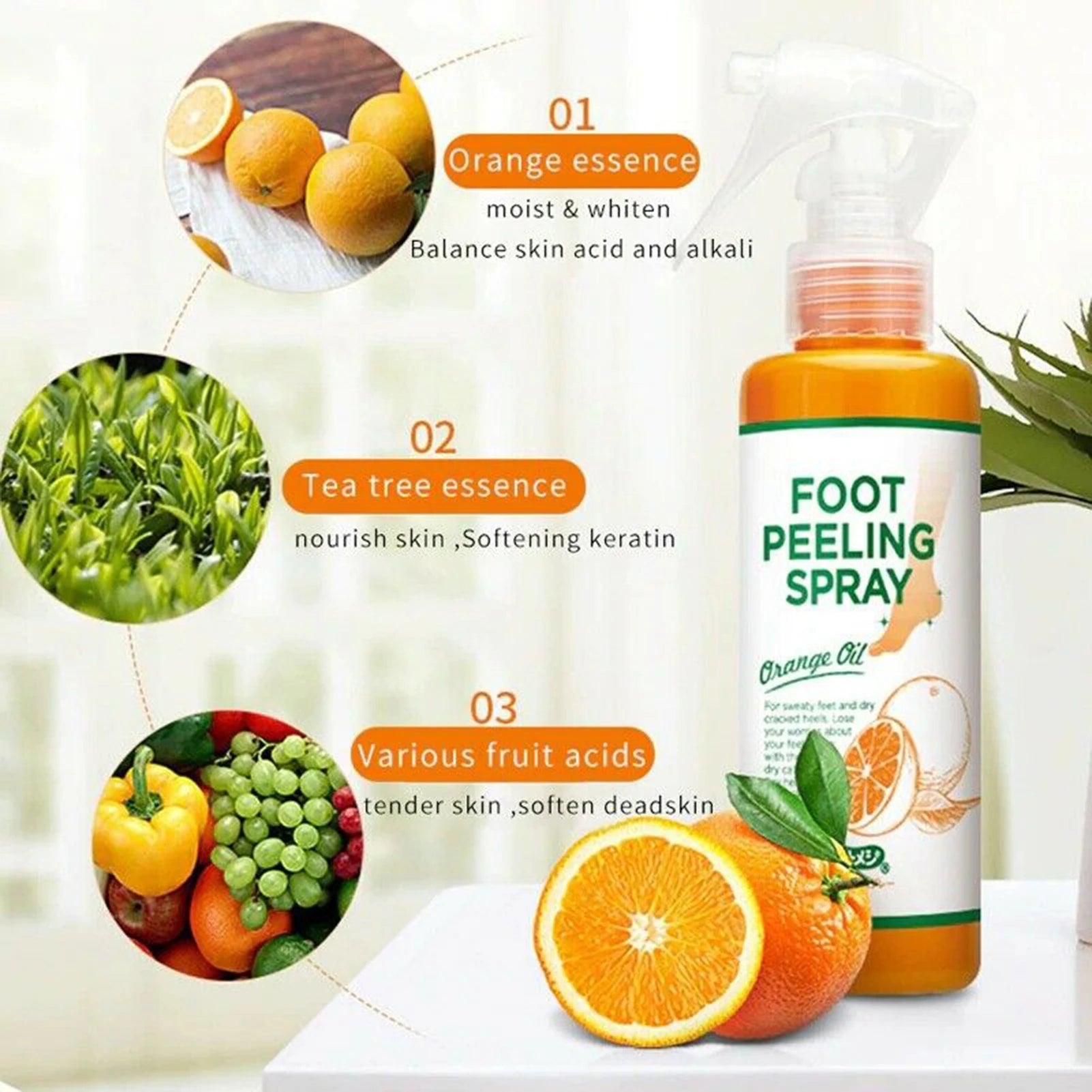 Revitalize Your Skin with 110ML Foot Peeling Spray - Perfect for Smoother Elbows, Knees, and More!