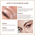 Achieve Perfect Brows Effortlessly with the PTWOP One Step Eyebrow Stamp Shaping Kit – Waterproof Makeup Stencil & Brush Set!