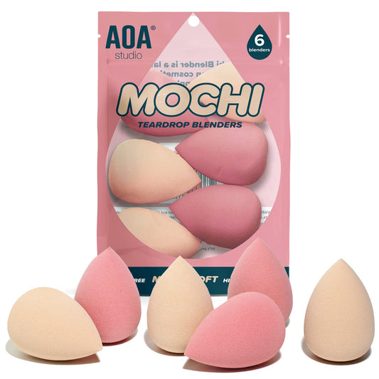 Transform Your Makeup Game with the Collection Makeup Mochi Sponge Set - 6 Versatile Blenders for Flawless Application of Powder, Cream, and Liquid Products