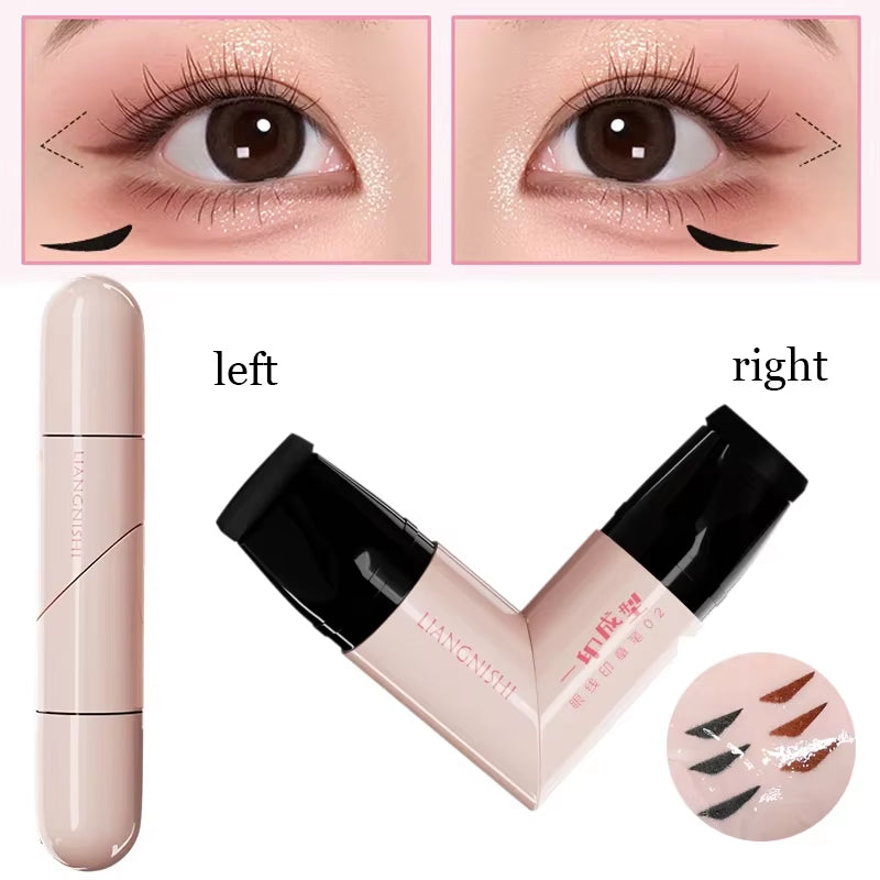 Transform Your Eye Makeup with the Ultimate Dual-Tip Waterproof Eyeliner Stamp - Effortless Winged Perfection!