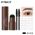 Achieve Perfect Brows Effortlessly with the PTWOP One Step Eyebrow Stamp Shaping Kit – Waterproof Makeup Stencil & Brush Set!