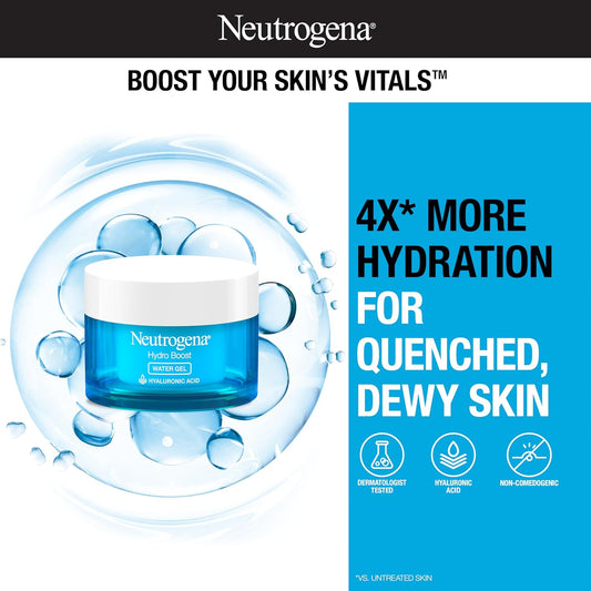 Revitalize Your Skin with Neutrogena Hydro Boost Water Gel & Cleansing Gel Duo - Hydrating Facial Moisturizer & Cleanser, Travel Size
