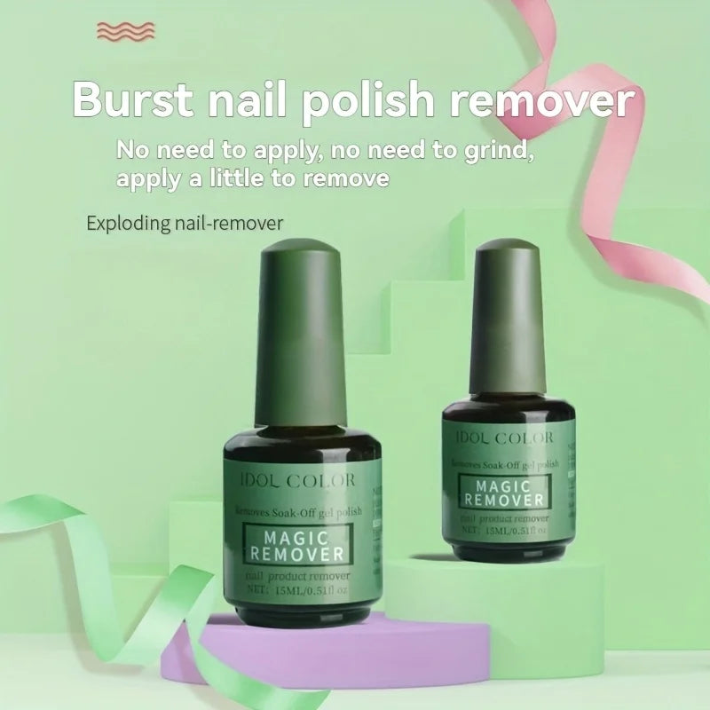 Effortless Gel Nail Polish Removal - Fast-Acting 0.51Fl.Oz (15Ml) Formula for Quick Results in Just 2-3 Minutes!