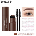 Achieve Perfect Brows Effortlessly with the PTWOP One Step Eyebrow Stamp Shaping Kit – Waterproof Makeup Stencil & Brush Set!